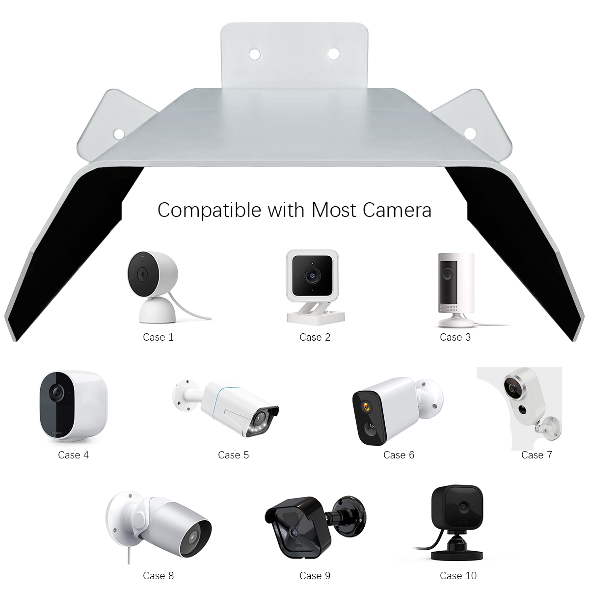 Universal-Sicherheitskamera-Sonnenschutz, Regenschutz, Schutzdach für Dome-/Bullet-Außenkamera