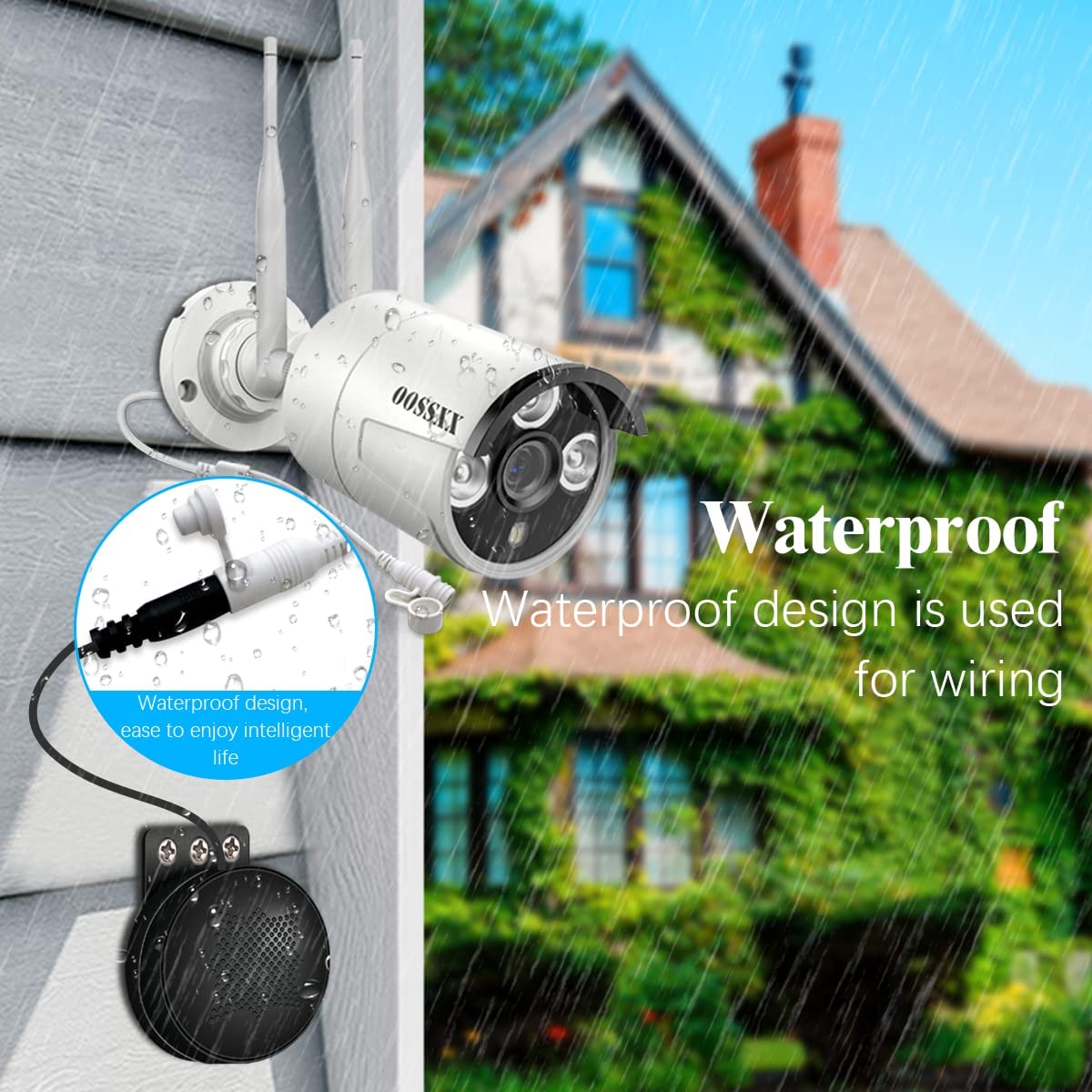 4-teiliger erweiterter Lautsprecher, passend für die kabellose 3MP-Kamera und POE-Kamera von OOSSXX