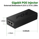 Load image into Gallery viewer, OOSSXX Gigabit Power Over Ethernet PoE+ Injector, Support Non-Poe Duplex Gigabit Speeds Network Distances up to 100M (328 ft) Black
