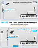 Cargar imagen en el visor de la galería, Sistema de cámara de seguridad para exteriores OOSSXX (4K/8.0 megapíxeles y gran angular de 130°) con domo PoE y audio, sistema de cámaras IP de vigilancia con cable para exteriores (¡Disfruta de $10 de descuento al instante!)