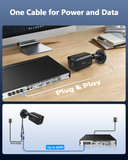 Load image into Gallery viewer, Black(4K/8.0 Megapixel &amp; 130° Ultra Wide-Angle) 2-Way Audio PoE Outdoor Home Security Camera System Wired Outdoor Video Surveillance IP Cameras System (Enjoy $20 Off Instantly)