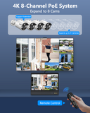 Load image into Gallery viewer, OOSSXX Outdoor Wired Security Camera System PoE Outdoor Surveillance Video Cameras Systems with Monitor