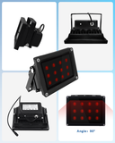 Load image into Gallery viewer, 【12 LED Waterproof 】 IR Illuminator 90 Degree Wide Angle Long Range Infrared Light, 120ft 850nm IR Flood Lights with Power Adapter for Night Vision CCTV &amp; IP Security Camera
