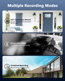 Cargar imagen en el visor de la galería, Sistema de cámaras de seguridad con cable (Full HD 5MP) para exteriores, videovigilancia doméstica, CCTV, para interiores (20 $ de descuento al instante)