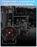 Load image into Gallery viewer, 【4 LED Waterproof 】 IR Illuminator 90 Degree Wide Angle Long Range Infrared Light, 80ft 850nm IR Flood Lights with Power Adapter for Night Vision CCTV &amp; IP Security Camera