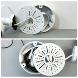 Load image into Gallery viewer, Outdoor Security Camera Junction Box Universal Junction Box for Bullet Dome Turret Cameras &amp; Solar Panel, CCTV Base Box Hide Cable, Wall Ceiling Mount Bracket, Metal Electric Enclosure