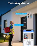 Cargar imagen en el visor de la galería, Cámara de seguridad para interiores OOSSXX 1080P con audio bidireccional y video, aplicación gratuita, cámara PTZ para niñera, cámaras inalámbricas inteligentes con comunicación bidireccional para videovigilancia doméstica.