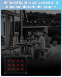 Load image into Gallery viewer, 【12 LED Waterproof 】 IR Illuminator 90 Degree Wide Angle Long Range Infrared Light, 120ft 850nm IR Flood Lights with Power Adapter for Night Vision CCTV &amp; IP Security Camera