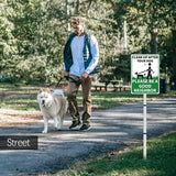 Load image into Gallery viewer, CLEAN UP AFTER YOUR DOG Reflective Yard Warning Sign, Aluminum outdoor Security Sign with Stakes, Anti-UV, Rustproof, Waterproof, 9 * 7inch