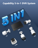 Cargar imagen en el visor de la galería, Sistema de cámaras de seguridad con cable Full HD de 5 MP para exteriores, videovigilancia doméstica, CCTV, para interiores (¡Disfruta de $10 de descuento al instante!)