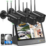 Laden Sie das Bild in den Galerie-Viewer, (2-Way Audio &amp; PIR Detection) Dual Antennas Outdoor Wireless Security Camera System 5.5MP Wi-Fi Video Surveillance