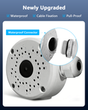 Cargar imagen en el visor de la galería, (Nueva actualización) Caja de conexiones para cámara de seguridad, soporte universal para cámara IP, soporte para cámara de seguridad exterior, metal, aluminio, resistente al agua