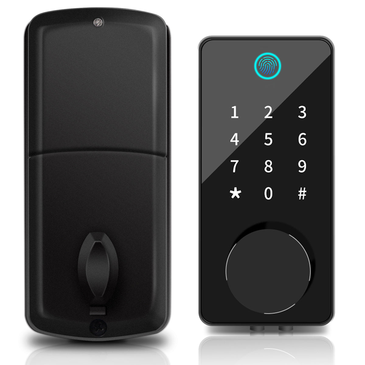 OOSSXX Smart Lock Keyless Entry Fingerprint Home Door, Touchscreen Keypad with APP Control, Phone, Passcode Bluetooth Door Lock for Hotel Apartment