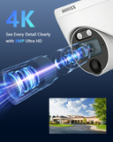 Cargar imagen en el visor de la galería, 4K Wired CCTV Security Camera System, 8CH HD DVR Kit, 8X Dome IP66 Indoor Outdoor Cameras with Waterproof Connectors, 65ft IR Night Vision, Free App, No Subscription Fee, Remote Access