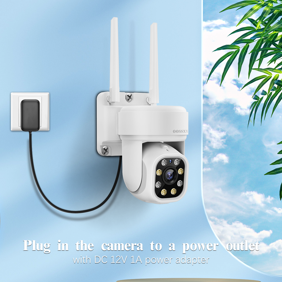 (Auto Tracking & 2-Way Audio) WiFi PTZ Outdoor Security Camera System ...