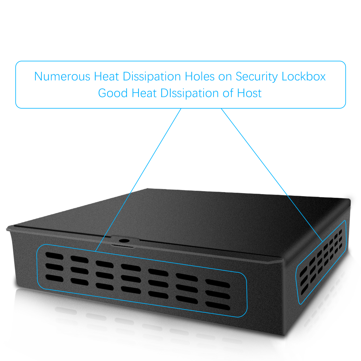 NVR/DVR Lock Box Heavy Duty Steel 9.13