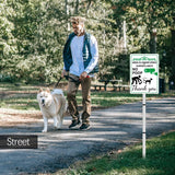Load image into Gallery viewer, NO POOP Reflective Yard Warning Sign, Aluminum outdoor Security Sign with Stakes, Anti-UV, Rustproof, Waterproof, 10 * 7inch