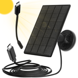 Cargar imagen en el visor de la galería, Solar Panel for Wireless Camera Go/Argus Eco/Argus 2/Argus Pro, 3.6W Solar Panel Micro USB Port Cable (1 Waterproof Connector Included)