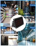 Load image into Gallery viewer, 【12 LED Waterproof 】 IR Illuminator 90 Degree Wide Angle Long Range Infrared Light, 120ft 850nm IR Flood Lights with Power Adapter for Night Vision CCTV &amp; IP Security Camera