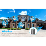 Load image into Gallery viewer, OOSSXX (100% Wire-Free Wireless Solar Cameras) 2-Way Audio 2-Antennas Enhance Battery Outdoor Wireless Security Camera System WiFi Battery Video Surveillance System
