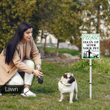 Load image into Gallery viewer, CLEAN UP AFTER OUR PETNO POOP Reflective Yard Warning Sign, Aluminum outdoor Security Sign with Stakes, Anti-UV, Rustproof, Waterproof, 9*7inch