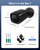 Cargar imagen en el visor de la galería, Iluminador infrarrojo de 4 LED resistente al agua, gran angular de 90 grados, largo alcance, 80 pies, 850 nm, con adaptador de corriente para CCTV de visión nocturna y cámara de seguridad IP.