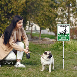 Laden Sie das Bild in den Galerie-Viewer, CLEAN UP AFTER YOUR DOG Reflective Yard Warning Sign, Aluminum outdoor Security Sign with Stakes, Anti-UV, Rustproof, Waterproof, 9 * 7inch