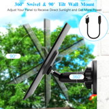 Cargar imagen en el visor de la galería, Solar Panel for Wireless Camera Go/Argus Eco/Argus 2/Argus Pro, 3.6W Solar Panel Micro USB Port Cable (1 Waterproof Connector Included)