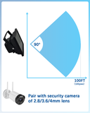 Load image into Gallery viewer, 【8 LED Waterproof 】 IR Illuminator 90 Degree Wide Angle Long Range Infrared Light, 100ft 850nm IR Flood Lights with Power Adapter for Night Vision CCTV &amp; IP Security Camera