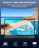 Load image into Gallery viewer, (4K/8.0 Megapixel &amp; 130° Wide-Angle) 2-Way Audio PoE Camera Wired Outdoor Home Security Camera System Indoor Video Surveillance IP Cameras Surveillance System (4Cam-1TB 16" Monitor)