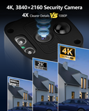 Load image into Gallery viewer, Black(4K/8.0 Megapixel &amp; 130° Ultra Wide-Angle) 2-Way Audio PoE Outdoor Home Security Camera System Wired Outdoor Video Surveillance IP Cameras System (Enjoy $20 Off Instantly)