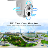 Load image into Gallery viewer, OOSSXX (PT Digital Zoom 100% Wire-Free) 2-Way Audio Wireless Solar Cameras, Solar Battery PIR Detection Outdoor Wireless Security Camera System Video Surveillance System