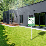 Load image into Gallery viewer, NO POOP Yard Warning Sign Solar Powered, Rechargeable LED Illuminated Aluminum Sign with Stake, Reflective Outside Security Sign Light Up For Houses