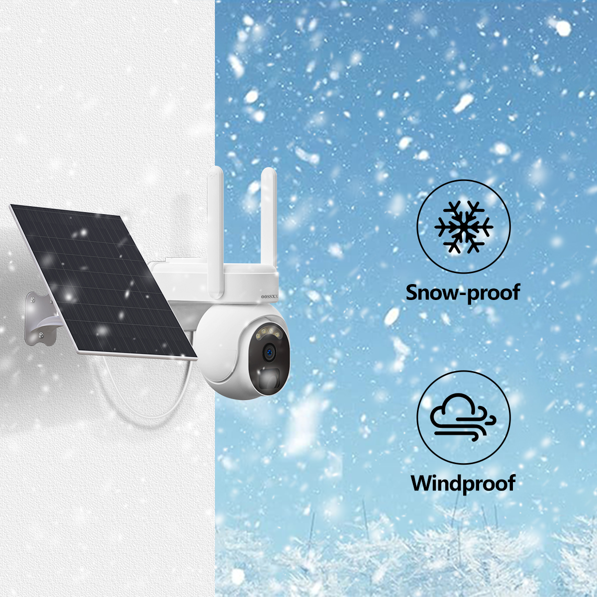 OOSSXX 4G LTE Cellular Security Camera, Wireless Outdoor Solar-Powered