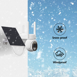 Load image into Gallery viewer, OOSSXX 4G LTE Cellular Security Camera, Wireless Outdoor Solar-Powered Camera with 4MP Indoor PTZ WiFi, PIR Motion Detection, 2-Way Audio, and SIM Card Included for Home Security Systems.