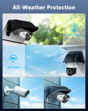 Load image into Gallery viewer, Universal Security Camera Sun Rain Cover Shield Cover Shield for Surveillance Cameras Protective Roof for Dome/Bullet Outdoor Camera (Black)