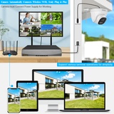 Load image into Gallery viewer, (130° Ultra Wide Angle &amp; 5.0MP PIR Detection ) Dome Audio Wireless Outdoor Security Camera System Wi-Fi Home Security System Video Surveillance