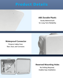 Cargar imagen en el visor de la galería, Universal Electrical Junction Box, IP65 Waterproof Dust Proof Project Boxes, ABS Plastic Electric Enclosure, Hide Cable for Outdoor Wall Mount