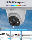Load image into Gallery viewer, OOSSXX 4K 130° Ultra Wide-Angle 2-Way Audio 8MP Wired Dome PoE IP Cameras for Home Security Outdoor Camera System DVR Kits, Smart PIR Detection,DVR Kits