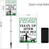 Laden Sie das Bild in den Galerie-Viewer, CLEAN UP AFTER OUR PETNO POOP Reflective Yard Warning Sign, Aluminum outdoor Security Sign with Stakes, Anti-UV, Rustproof, Waterproof, 9*7inch