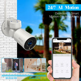 Laden Sie das Bild in den Galerie-Viewer, {PTZ Security Camera Outdoor} 5X Optical Zoom 1080P Camera System, Wireless IP Cam, Easy to Set Up 360 Camera WIFI Camera, Compatible Wireless Camera System NVR, 2-Way Audio, IP66, Color Night Vision