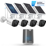 Cargar imagen en el visor de la galería, Cámaras solares inalámbricas 100 % libres de cables. Sistema de seguridad inalámbrico para exteriores con audio bidireccional, dos antenas y batería mejorada (¡Disfruta de $10 de descuento al instante!).