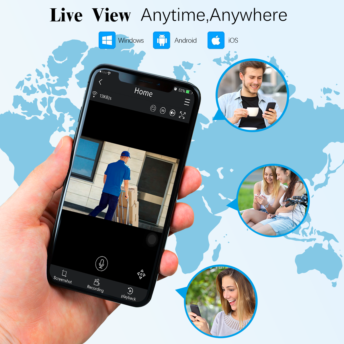 Smartphone Wireless Security Camera With Iphone App - Main Image