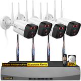 Load image into Gallery viewer, OOSSXX 5MP 4-Camera Wireless Security System with Dual Antenna WiFi