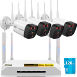 Load image into Gallery viewer, 5MP 4-Camera Wireless Security System with Mini NVR, Dual Antenna WiFi