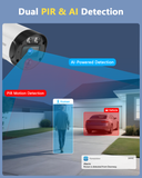 Cargar imagen en el visor de la galería, Sistema de cámaras de seguridad inalámbricas 4K 8MP de 4 cámaras: gran angular de 130°, WiFi de doble antena, detección PIR, audio bidireccional, kit NVR para exteriores con disco duro de 1TB