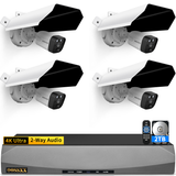 Cargar imagen en el visor de la galería, 4K 8MP PoE Security Camera System-4Cams with 8CH NVR &amp; 2TB HDD (Metal accessories)