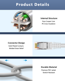 Cargar imagen en el visor de la galería, Cable Ethernet OOSSXX de 100 pies para sistemas de cámaras POE, cable de red de seguridad de video, sistema de cámaras de vigilancia POE