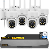 Load image into Gallery viewer, (2-Way Audio &amp; PTZ Camera) 5MP Outdoor Wireless PTZ Security Camera System,10-Channel Wi-Fi Security NVR System, WiFi Security System Pan, Indoor Video Surveillance NVR Set.