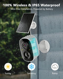 Cargar imagen en el visor de la galería, Sistema de cámara de seguridad inalámbrica para exteriores con energía solar y doble lente sin cables OOSSXX (sistema de cámaras de videovigilancia con batería y WiFi)